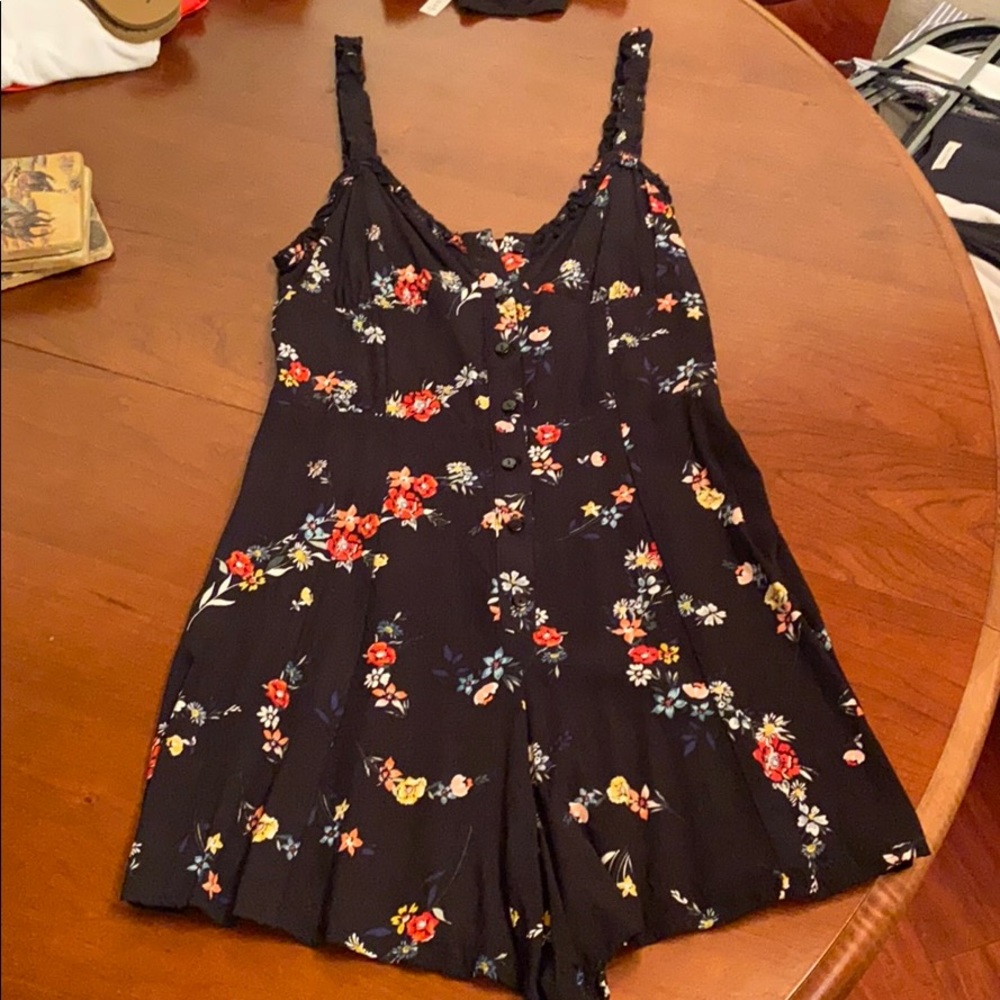 Urban Outfitters Floral Button Up Romper